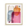 Plakat w ramie 40x50 - Kolorowe Pastelowe Spektrum - kolorowe pastelowe plamy, rozmyte żywe kolory - rama drewno