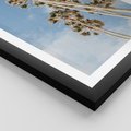 Plakat w ramie 30x40 - Pod Niebem Palmy - palmy na niebieskim niebie - rama czarna