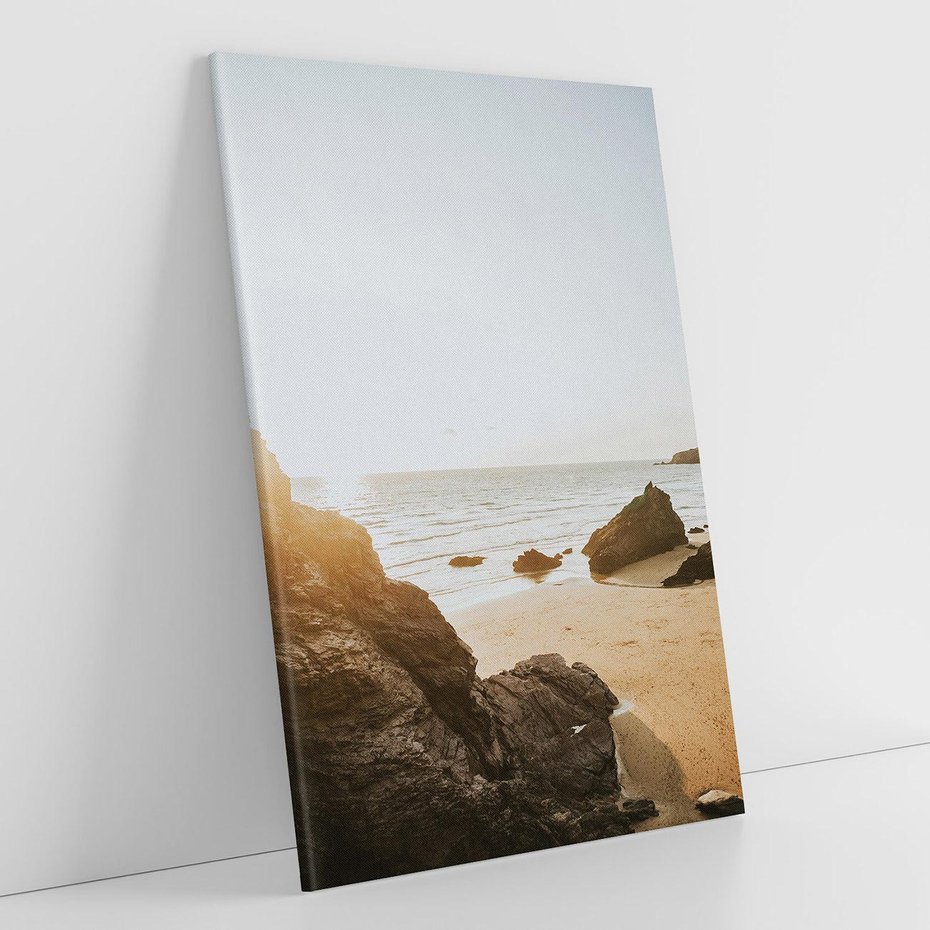 Obraz na płótnie 70x100 - Magia Wieczornego Spokoju - plaża, zachód