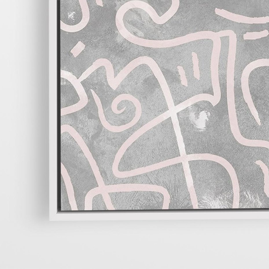 Obraz w ramie 120x80 - Sploty odblasków i zawirowań - abstrakcyjne rysunki, wzorek - rama biała