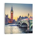 Obraz na płótnie 50x50 - Magiczny Londyn: Tamiza i Big Ben - Londyn, Tamiza
