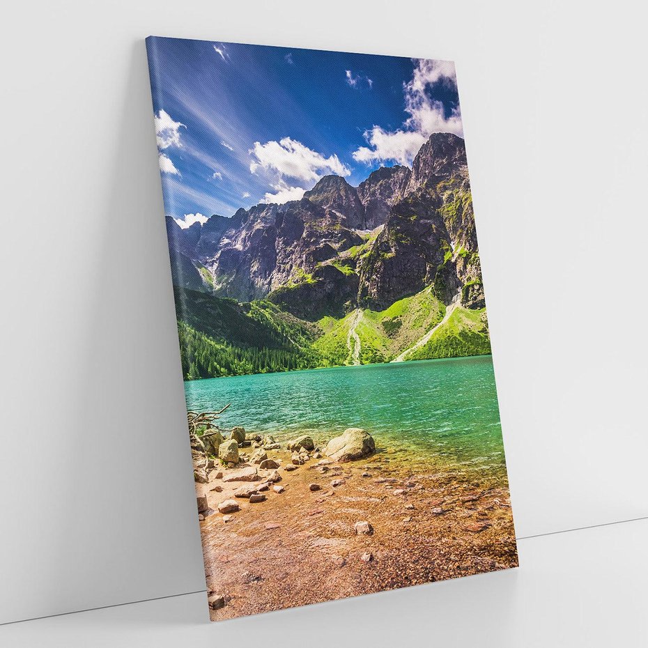 Obraz na płótnie 50x70 - Urok gór i jezior - góry, jezioro