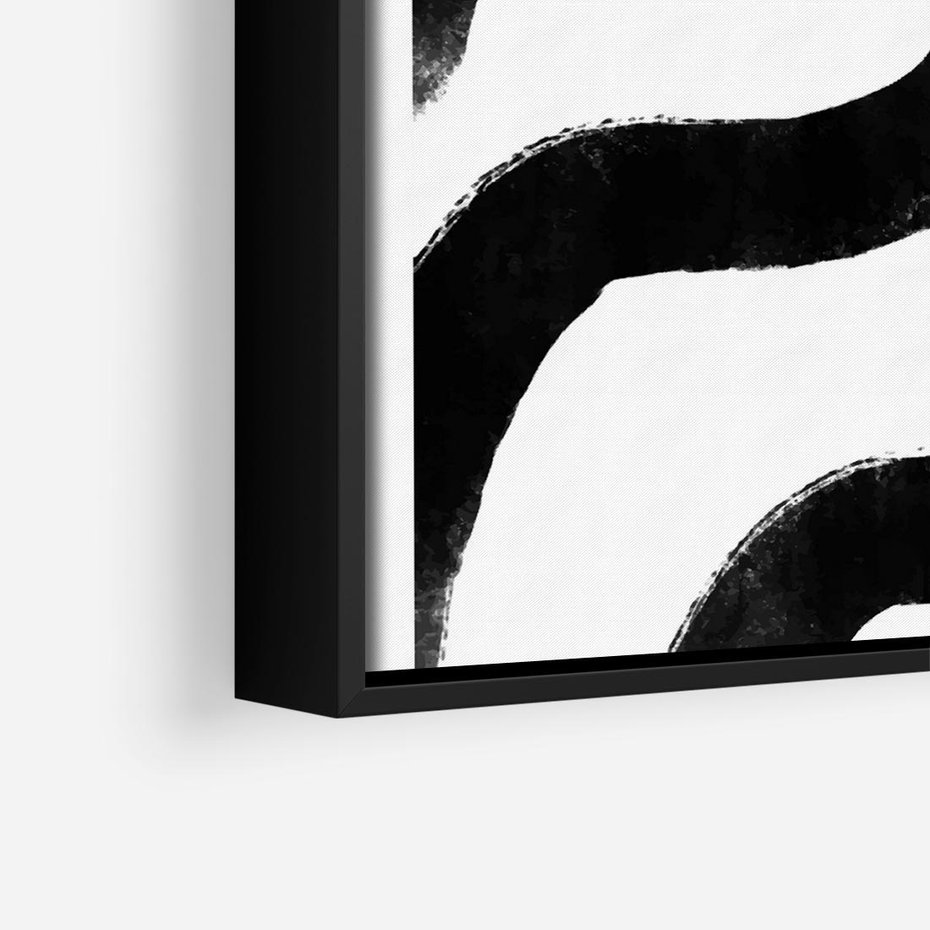 Obraz w ramie 50x50 - Wibracje Plam - abstrakcja, minimalizm - rama czarna