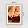 Plakat w ramie 30x40 - Manicure i Pedicure - manicure, pedicure - rama drewno