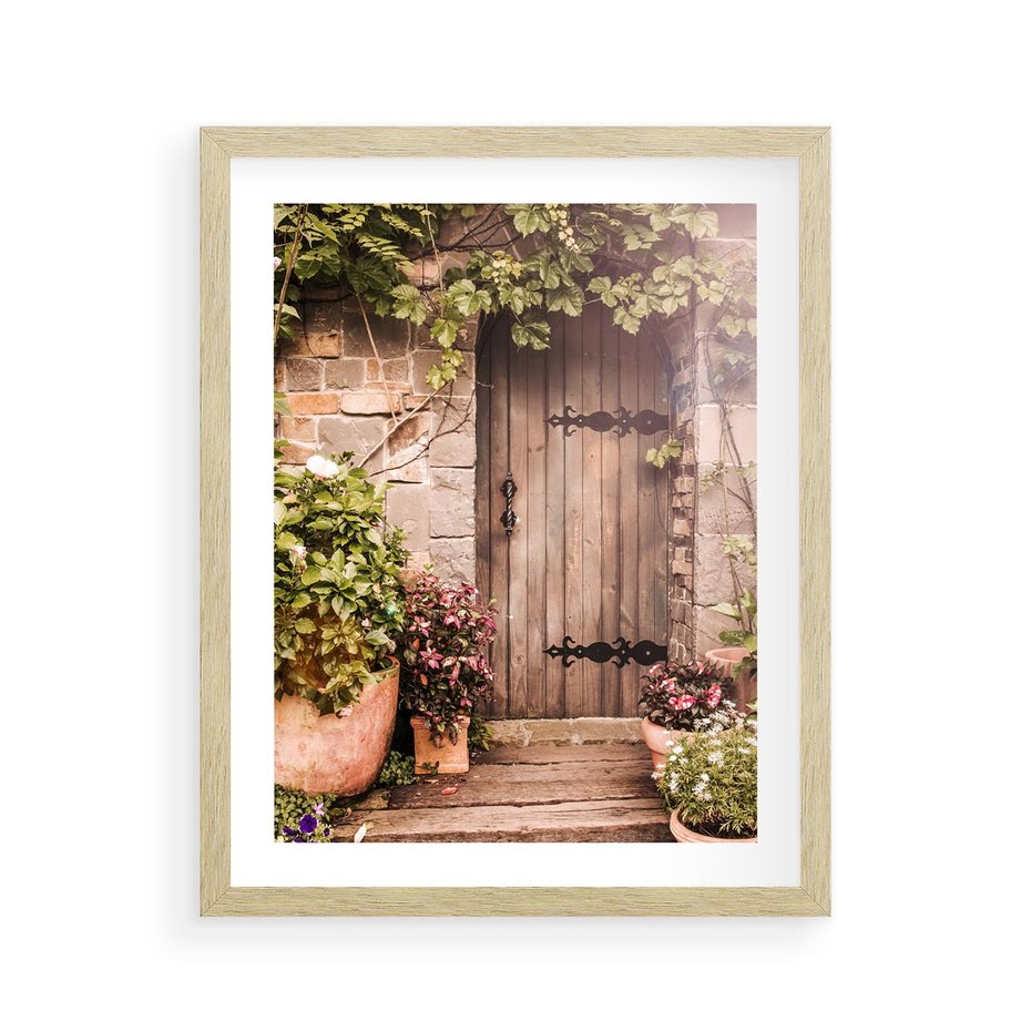 Plakat w ramie 40x50 - Stare drzwi pełne historii - drzwi, stare - rama drewno