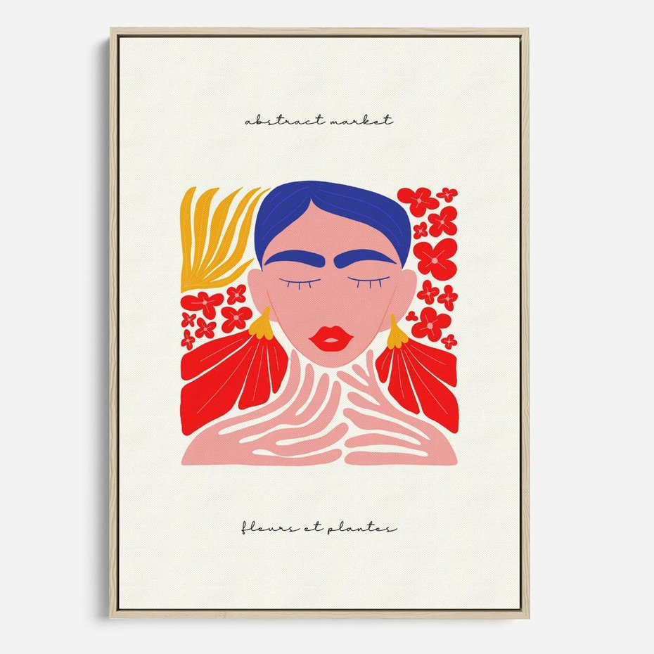 Obraz w ramie 50x70 - Bezgraniczne Rytmy - kobieta, sztuka abstrakcyjna - rama drewno