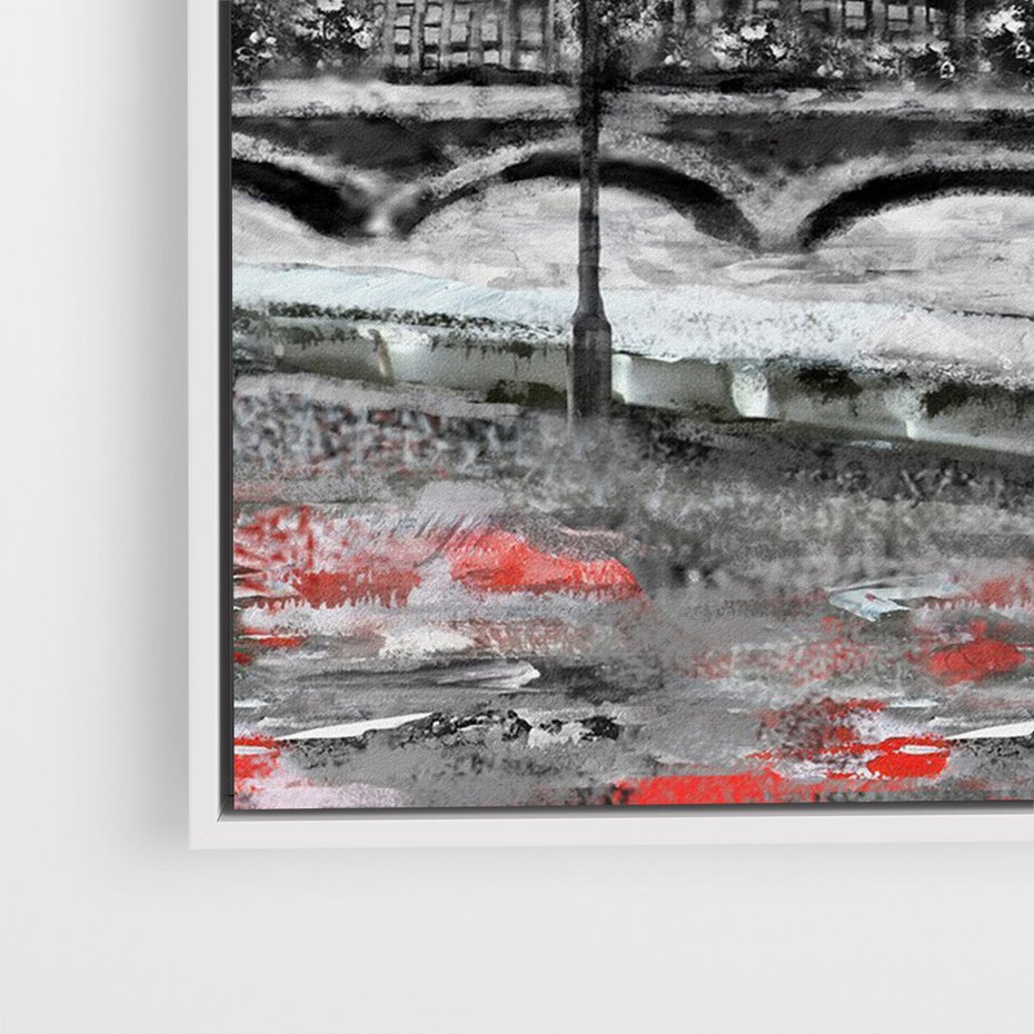 Obraz w ramie 70x100 - Big Ben w Londynie - londyn, big ben - rama biała