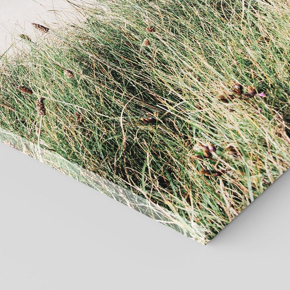 Obraz na płótnie 80x120 - Harmonia Natury - widok z wydm, wydmy porośnięte trawami