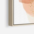 Obraz w ramie 50x50 - Migotliwe Kształty i Plamy - abstrakcyjne akwarelowe plamy, minimalizm - rama drewno