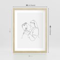 Plakat w ramie 30x40 - Bezgraniczne Tańce - para zakochanych, kobieta i mężczyzna - rama drewno