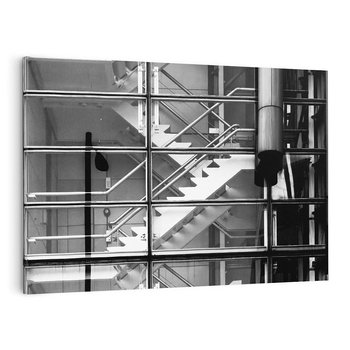 Obraz na płótnie 70x50 - Schody do architektonicznej przestrzeni - schody, architektura