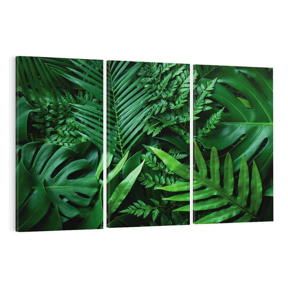 Obraz na płótnie 120x80 - Monstera Liście Fantazja - monstera, liście