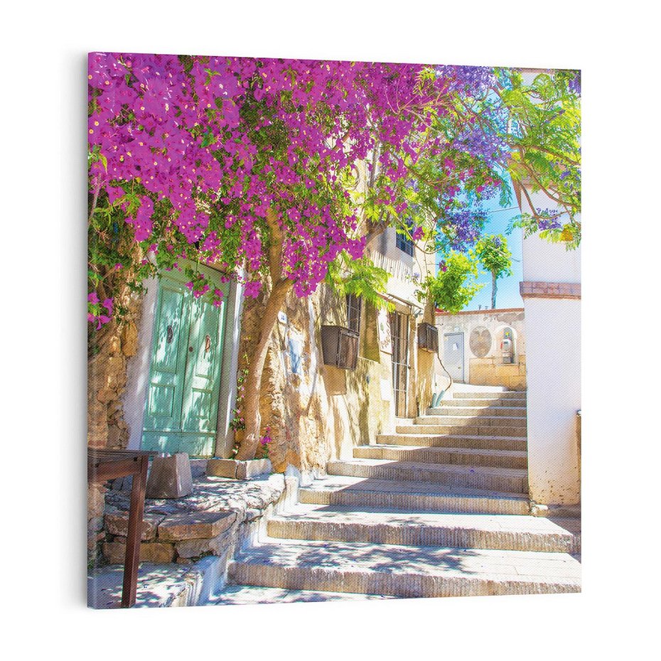 Obraz na płótnie 70x70 - Urok Zaklętej Przestrzeni - uliczka, perspektywa