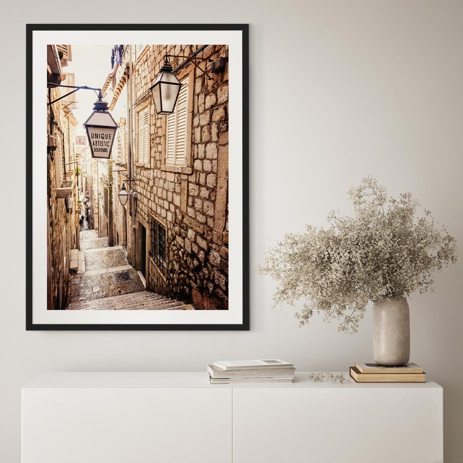 Plakat bez ramy 40x50 - mistyczna podróż - uliczka, perspektywa