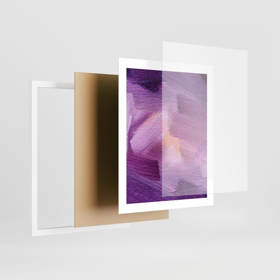 Plakat w ramie 40x50 - Abstrakcyjna gra kolorów - abstrakcja, akwarela - rama biała