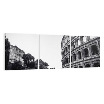Obraz na płótnie 150x50 - Echa Historii - czarno biała fotografia, koloseum
