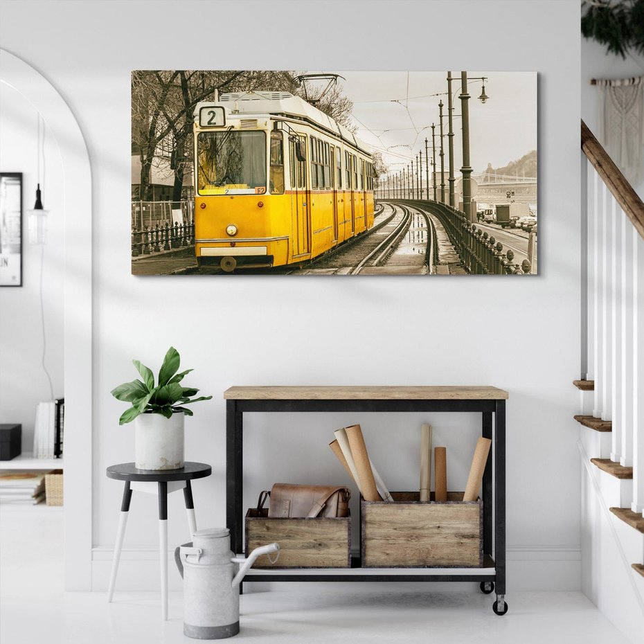 Obraz na płótnie 100x50 - Tramwaj w Lizbonie - Lizbona, tramwaj