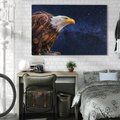 Obraz na płótnie 120x80 - Orzeł w niebieskiej przestrzeni - orzeł, ptak