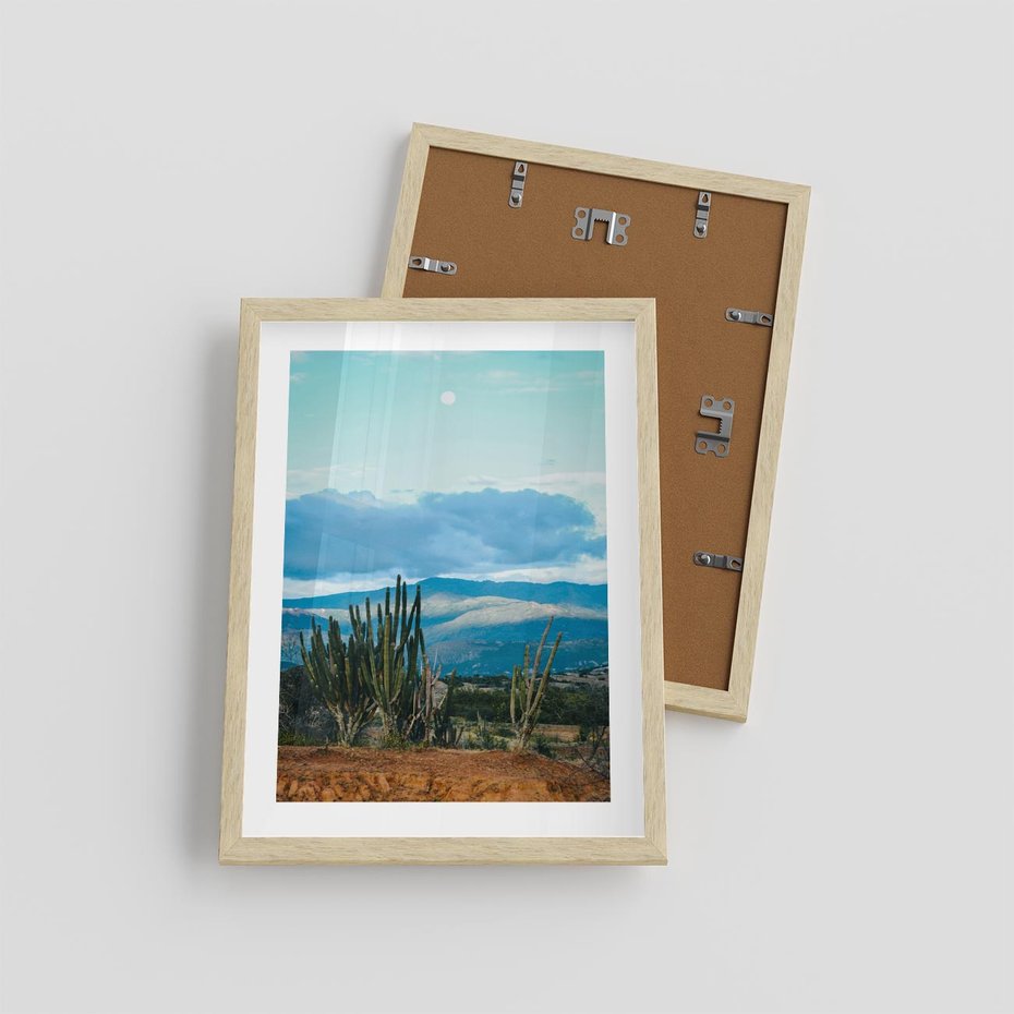 Plakat w ramie 30x40 - Malowniczy Pejzaż - pustynia, pejzaż - rama drewno