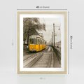 Plakat w ramie 40x50 - Tramwaj w Lizbonie - Lizbona, tramwaj - rama drewno