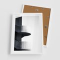 Plakat w ramie 50x70 - Elegancja Współczesności - architektura, nowoczesne formy - rama biała