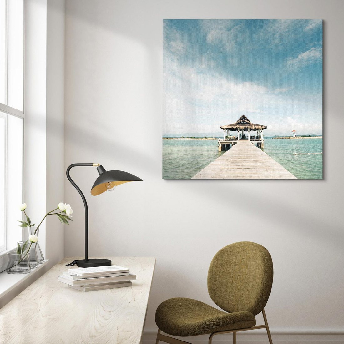 Obraz na płótnie 40x40 - Magia Morza i Piękno Plaży - Hawaje, morze