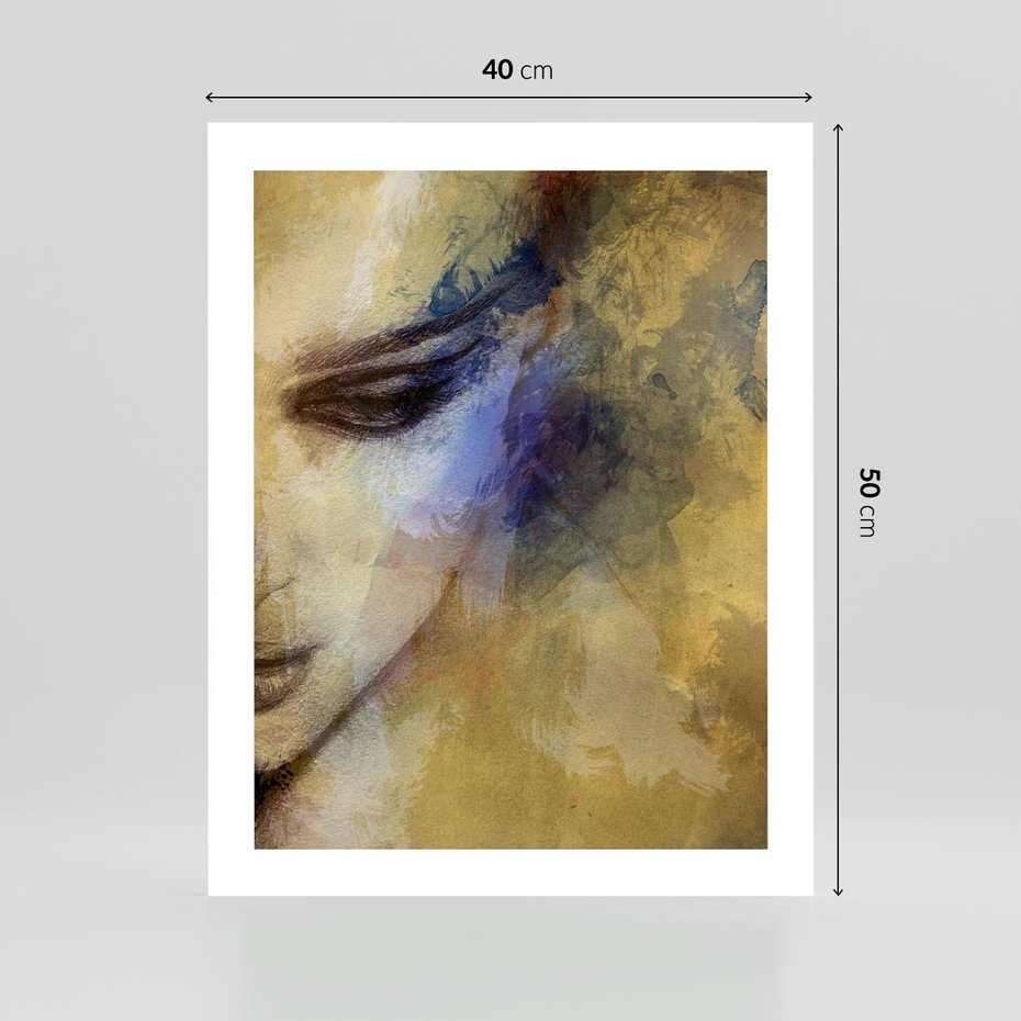 Plakat bez ramy 40x50 - Graficzna ekspresja kobiecego portretu - portret, grafika
