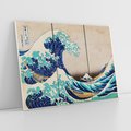 Obraz na płótnie 120x80 - "Wielka Fala u wybrzeży Kanagawy" Katsushiki Hokusai - Reprodukcja - reprodukcja, obraz na płótnie