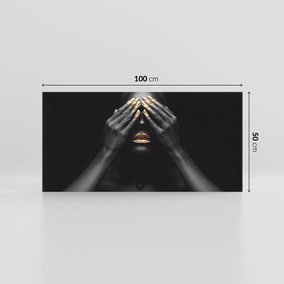 Obraz na płótnie 100x50 - Złote Usta wyjątkowa subtelność - złote usta, złote palce