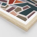 Plakat w ramie 50x70 - Modernistyczna Transcendencja - geometryczne kształty, mozaika - rama drewno