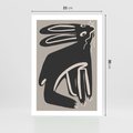 Plakat bez ramy 21x30 - Konturujące Struktury - skandynawska sztuka, królik