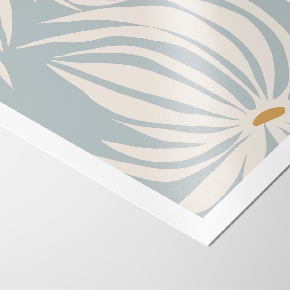 Plakat bez ramy 50x70 - Kwiatowe Kształty - kwiaty, nowoczesne i minimalistyczne