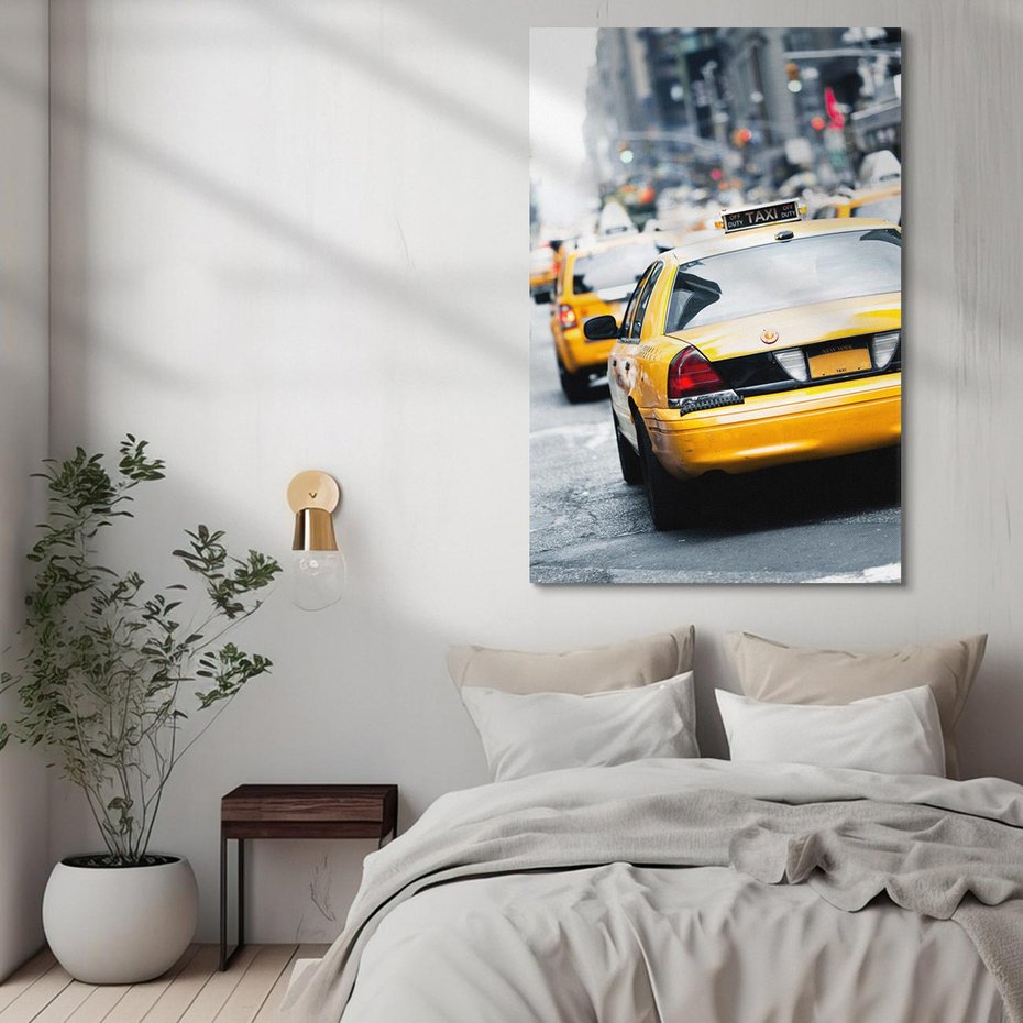 Obraz na płótnie 70x100 - Wszystkie światła prowadzą do Nowego Jorku - TAXI, NY