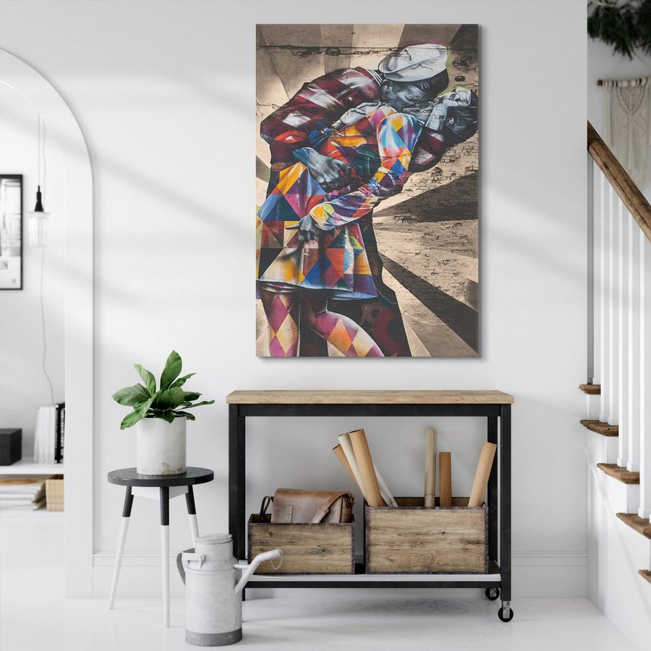 Obraz na płótnie 70x100 - Marynarz w świecie graffiti - marynarz, graffiti