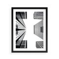 Plakat w ramie 40x50 - Architektoniczna Symetria - architektura, wysoki wieżowiec - rama czarna