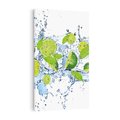 Obraz na płótnie 80x120 - Świeżość limonki i błękity wody - limonka, woda