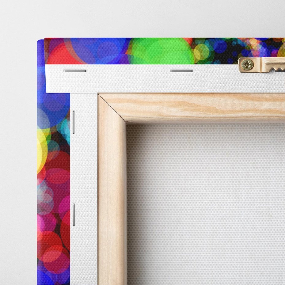 Obraz na płótnie 120x40 - Abstrakcja: gra kolorów i form - abstrakcja