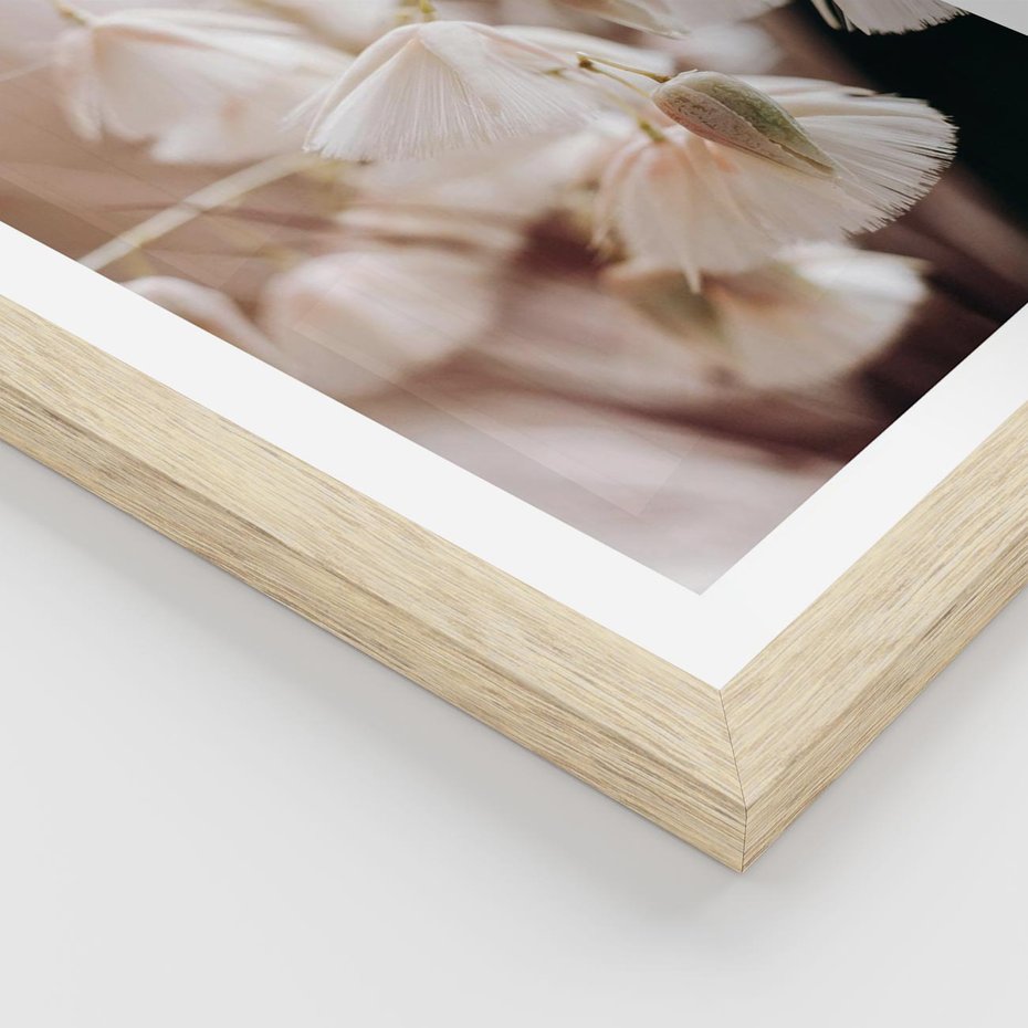 Plakat w ramie 50x70 - Suszona Delikatność - suszone kwiaty, rośliny - rama drewno