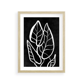 Plakat w ramie 50x70 - Lustrzane Odbicie - mroczna sztuka, minimalizm - rama drewno