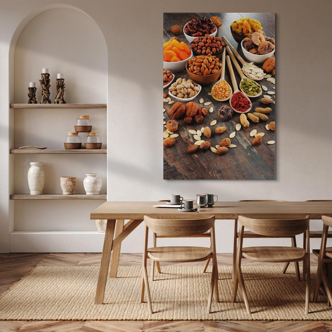 Obraz na płótnie 80x120 - Szlachetne smaki kuchni - nasiona, bakalie