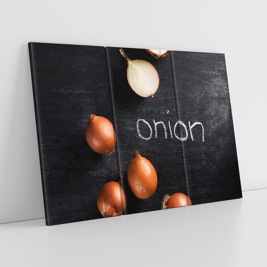 Obraz na płótnie 120x80 - Aromatyczne Inspiracje - cebula, kuchnia