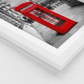 Plakat w ramie 30x40 - Kontrastująca Budka w Londynie - Londyn, budka - rama biała