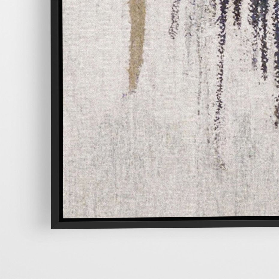 Obraz w ramie 50x70 - Odyseja w świetle i cieniu - abstrakcja, porysowana ściana - rama czarna