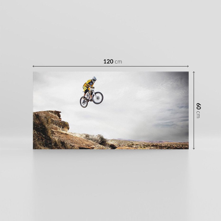 Obraz na płótnie 120x60 - Adrenalina na Dwóch Kółkach - rower, downhill