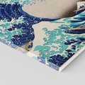 Obraz na płótnie 40x40 - "Wielka Fala u wybrzeży Kanagawy" Katsushiki Hokusai - Reprodukcja - reprodukcja, obraz na płótnie