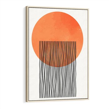 Obraz w ramie 80x120 - Echa Wyobraźni - koło, boho styl - rama drewno