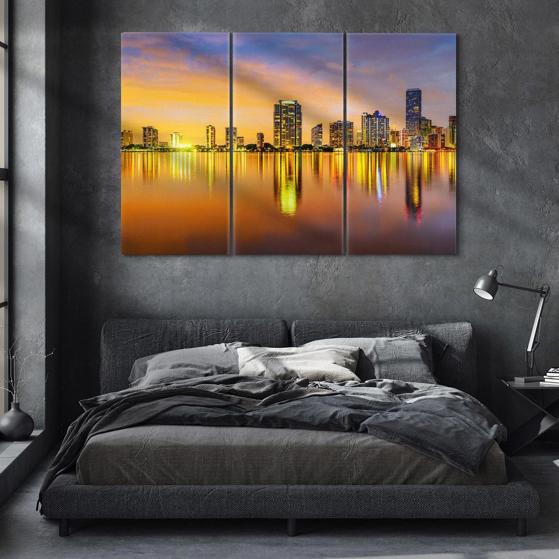 Obraz na płótnie 120x80 - miasto świateł - Miami, Floryda