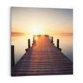 Obraz na płótnie 50x50 - Morze w blasku molo - morze, molo