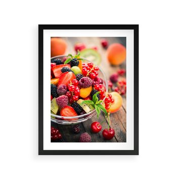 Plakat w ramie 50x70 - Smakowite Porywy - owoce, jedzenie - rama czarna