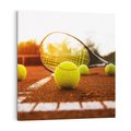 Obraz na płótnie 40x40 - Moc sportowej rywalizacji - tenis, kort